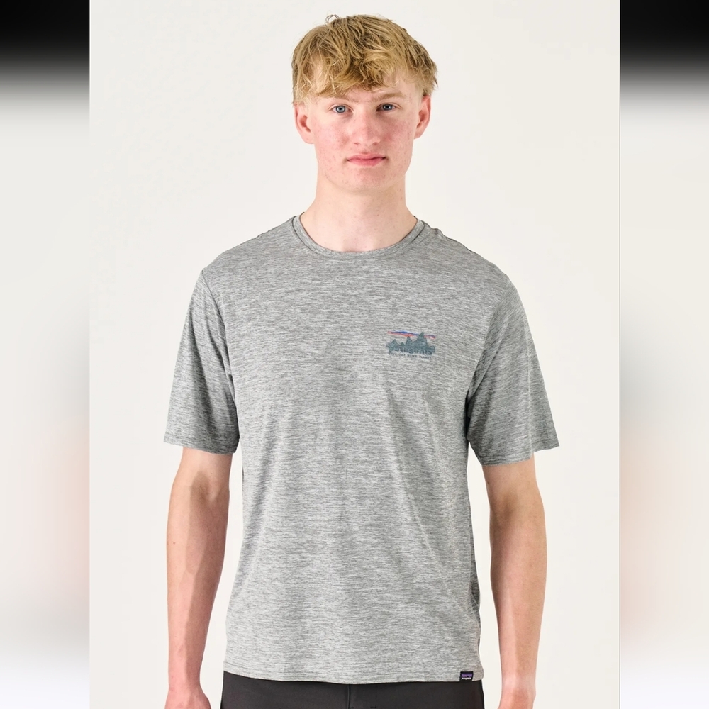 Men's  Patagonia Heather Gray Performance T-Shirt Size M